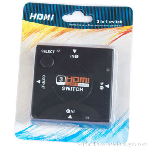 1.4A Supports 3D 3-port HDMI Switch, Small Square Box, 3-in-1, 3 Input and 1 Output